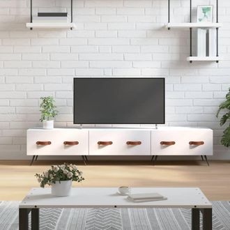 vidaXL Vidaxl - Mueble De Tv Madera De Ingenier&iacute;a Blanco 150x36x30 Cm