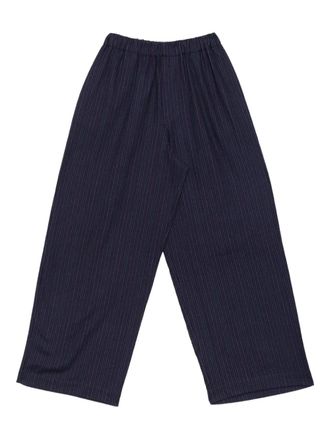 BASERANGE Claude striped-pattern trousers - women - Organic Cotton - M - Blue