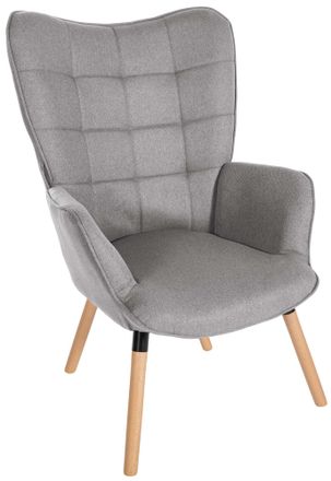 Clp Sill&oacute;n Garding Tapizado En Tela Gris