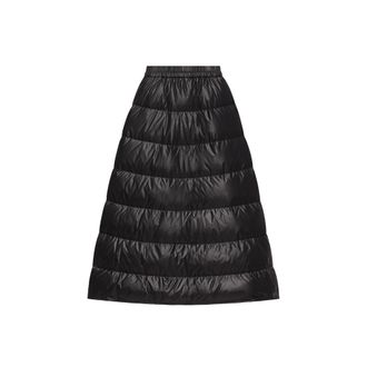Moncler Moncler A-line Down Midi Skirt, Women, Black, Size: 38
