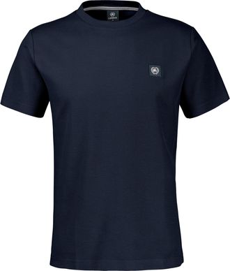 Lerros Rundhalsshirt LERROS, Herren, Gr. XXL, classic navy, Web, Obermaterial: 100% Baumwolle, unifarben, normal h&uuml;ftbedeckend, Rundhals, Shirts Rundhalsshir