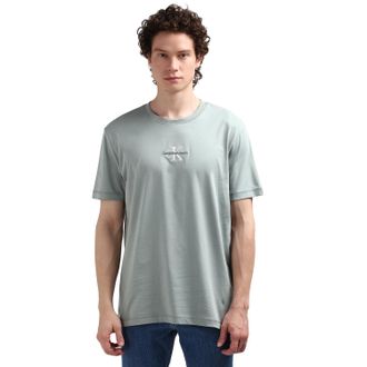 Calvin Klein Jeans Mens Monologo Short Sleeve Round Neck T-Shirt, Grey (Slate Gray), XXL