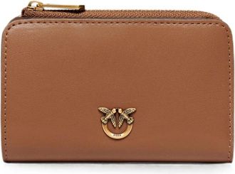 Pinko Pinko, Accessoires, Dames, Bruin, ONE Size, Leer, Mini Portemonnee