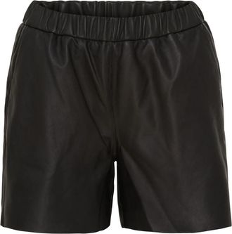 Notyz Short Shorts - Dames - Bermuda - Zwart - L - Leer - Korte Broeken