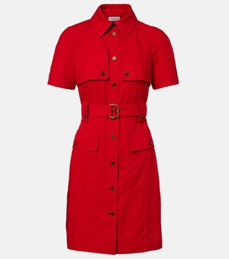 Burberry Belted wool shirt dress