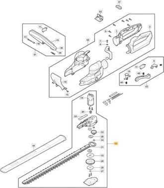 STIGA Sports Motor El&eacute;ctrico Y Cuchilla Original Stiga Cortadora De Setos H24li - Sht24ae 118810827/0