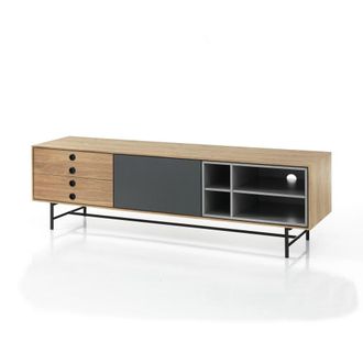 Oresteluchetta Aparador mueble tv efecto madera acabado roble cm. L.170 p.40 h.51