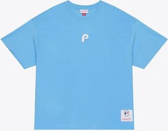 Mitchell & Ness Mens Mitchell & Ness Light Blue Philadelphia Phillies Insignia Premium T-Shirt at Nordstrom, Size Xxx-Large