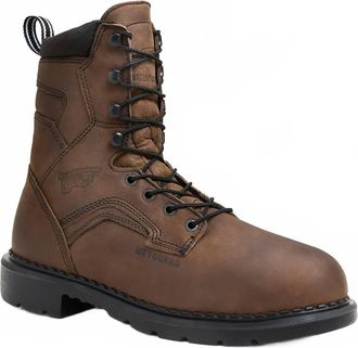 Red Wing Shoes Mens Supersole 8-Inch Waterproof Safety Toe Metguard Boot In Brown