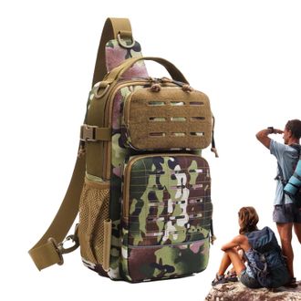 Generic Fishing Sling Bag,with Water Bottle Holder Tackle Equipment,Lightweight Sling Bag | for Hiking Men Travel Camping Outdoor Gym Sports Adventure