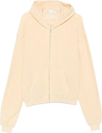 Aya Muse Felpa in cotone con zip e cappuccio - Giallo