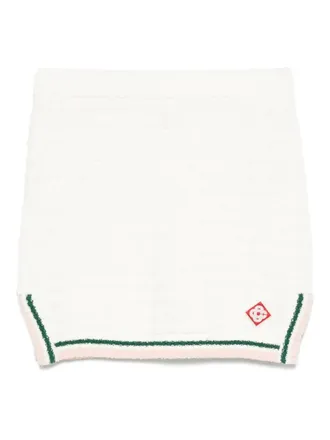 Casablanca Cotton Skirt With Striped Trim