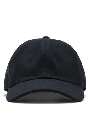 Mango Wool Blend Baseball Cap in Navy at Nordstrom