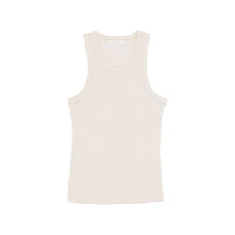 Entire studios Sleeveless Tops, male, Beige, Size: XS Ribbed Knit Tank Top