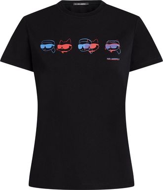 Karl Lagerfeld T-shirt met print - Zwart