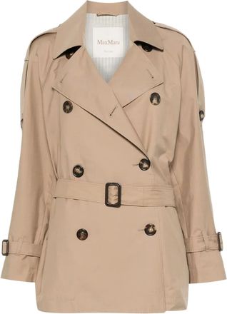 Max Mara Cappotto doppiopetto con cintura - Toni neutri