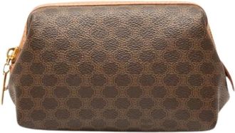 Celine Pre-owned Canvas Pouch - Dames - Vintage Accessoires - Bruin - ONE Size - Vintage