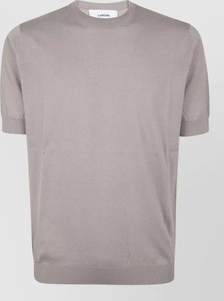 Lardini fine-knit cotton crew-neck short-sleeve jumper