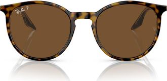 Ray-Ban 54mm Polarized Round Phantos Sunglasses in Brown at Nordstrom