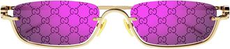 Gucci Sunglasses Gg1278 S 005 Gold/Mirrored Purple Unisex