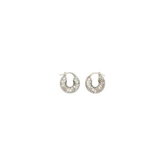 Jil Sander Ronde Oorbellen in Palladium - Dames - Oorbellen - Wit - ONE Size - Accessoires