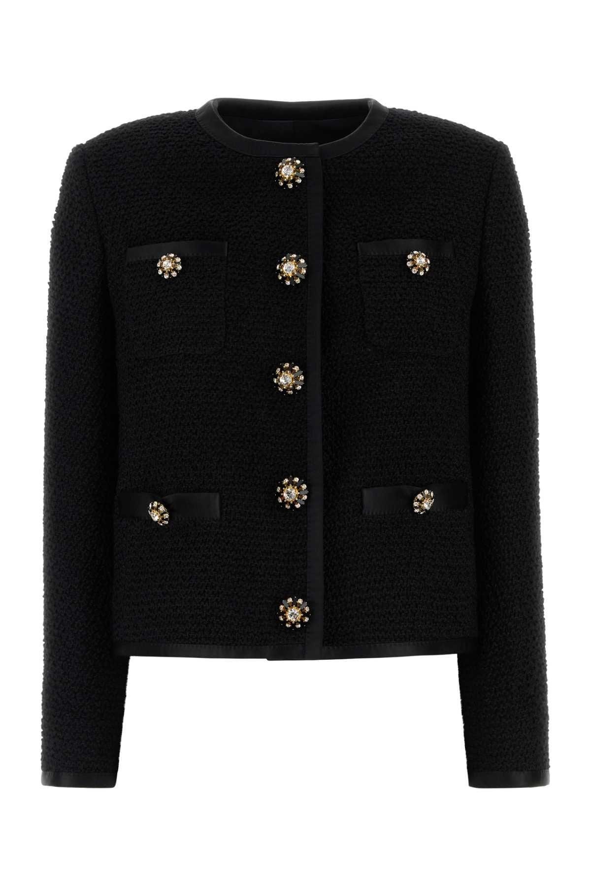 ジャケット DOLCE&GABBANA ANTHRACITE GREY TWEED DOUBLE-BREASTED JACKET Dolce&Gabbana Anthracite grey tweed double-breasted jacket