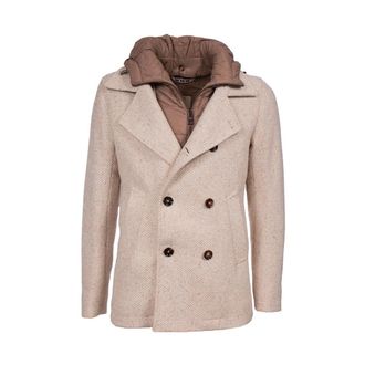 Kired Kired, Heren, Mantels, Beige, Maat: M Wol