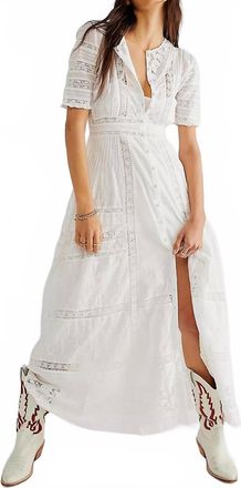 LoveShackFancy Kylen Victorian Lace Maxi Dress In White