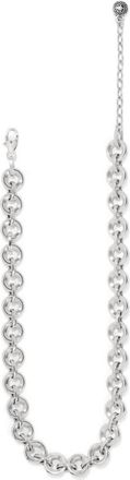 Brighton Womens Medici Link Necklace In Silver