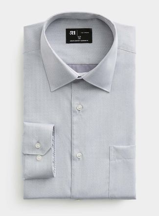 Le 31 Mens Solid twill wrinkle-free shirt Comfort fit