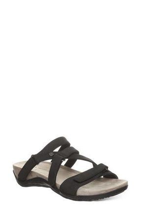 Bearpaw Acacia Faux Leather Slide Sandal in Black at Nordstrom Rack, Size 11