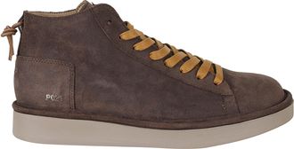 Panchic Cocoa Waxed Suede Rubber-Reinforced Ankle Boots