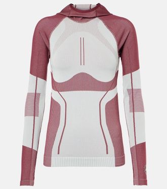 adidas by Stella McCartney TrueNature colorblocked hooded ski top
