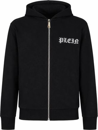 Philipp Plein Hoodie Sweatjacket Skull - Heren - Vesten met rits - Zwart - M - Katoen - Hoodies & sweatvesten
