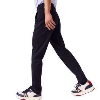 Lacoste Heren Biologisch Katoenen Slanke Chino (Marine)