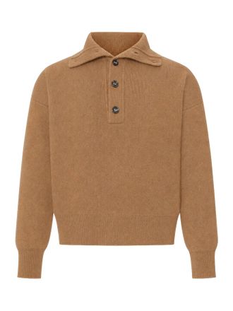 Ami WOOL SWEATER WITH POLO COLLAR - Ami Paris - Man