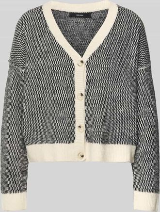 Vero Moda Regular Fit Strickjacke mit einreihiger Knopfleiste Modell FELIZE in Offwhite, Größe XL