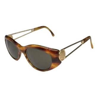 Fendi Pre-owned Accessories, female, Yellow, Size: ONE SIZE Pre-owned Metal Sunglasses