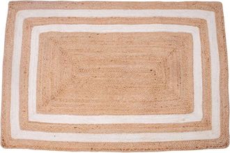 Nordlys Alfombra rectangulara de yute natural en marrón 120 x 80 cm