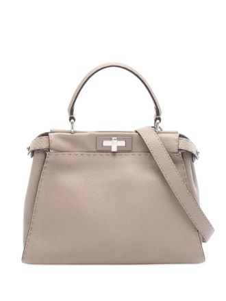 Fendi 2010-2025 Leather Selleria Peekaboo Iconic satchel - Grey