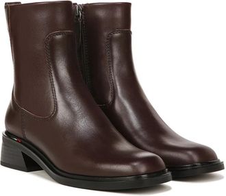 Franco Sarto Womens Franco Sarto Gracelyn Boots Castagno Brown Leather Square Toe RHS7539