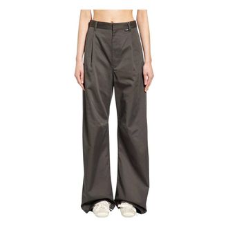 Maison Margiela Wide Trousers, female, Gray, Size: XS Wide Leg Chinos