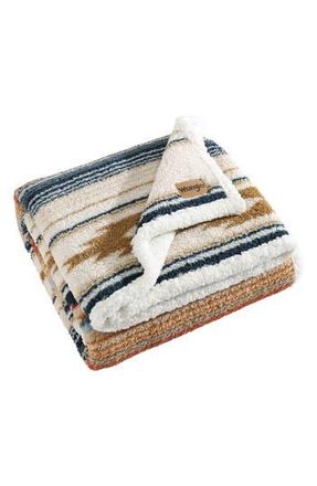 Wrangler Coyote Sands Faux Shearling Throw Blanket in Light Beige at Nordstrom Rack