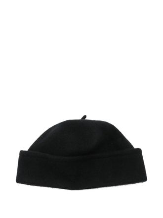 RANRA topstitch detailing beanie - Black