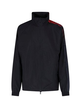 Yohji Yamamoto Black Gradient 3 Stripes Zip-Through Knit Sweatshirt