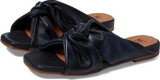 Miz Mooz Paparazzi Sandals Womens Black Leather Slip On Slide HTAT1768
