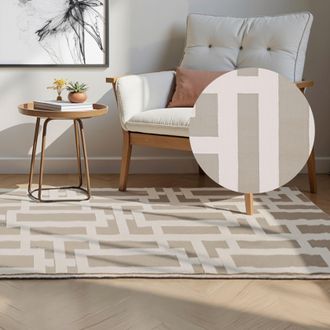 ELLE Decoration Designteppich »Onyx« rechteckig 9 mm Höhe Wohnzimmer, Schlafzimmer, Läufer, Hoch-Tief Effekt, Flur, Glanz