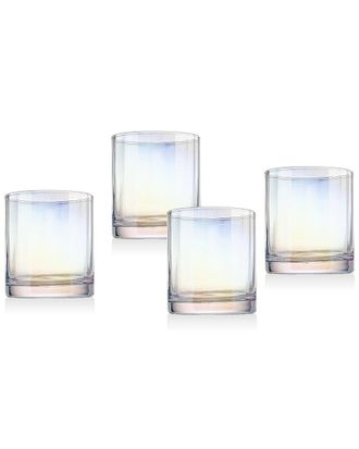 Godinger Set Of 4 Monterey Optic Double Old Fashioned Glasses