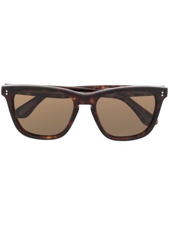 Oliver Peoples Occhiali da sole Lynes squadrati - Marrone