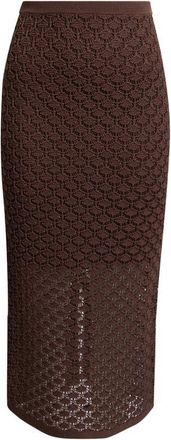 Nordstrom Textured Knit Skirt in Brown Roast at Nordstrom, Size Xx-Large